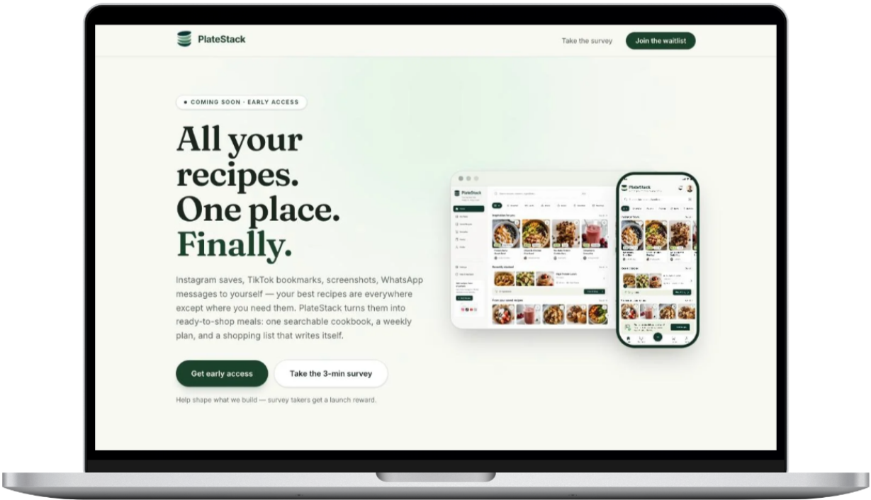 PlateStack app preview
